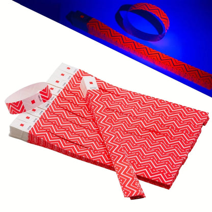 100/400pcs Fluorescent Numbered Wristbands