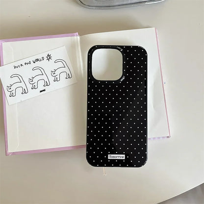 Polka Dot Small Fresh Mobile Phone Case for iPhone Ultra Slim Shockproof Cover