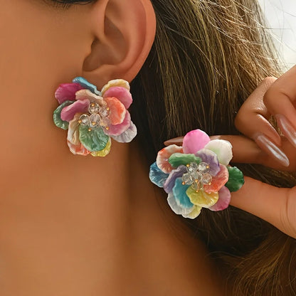 Creative Colorful Flowers Earrings