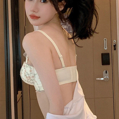 Small Breasts Gathered Underwear Flat Chest Bra