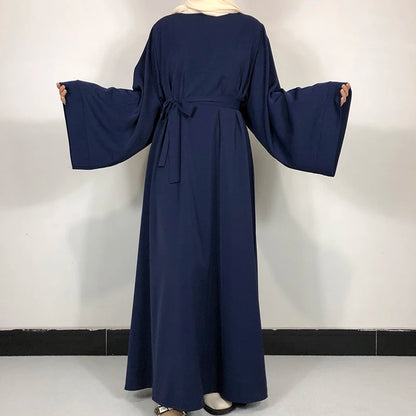 Abaya With Free Belt Muslim Dress