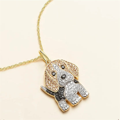 Exquisite Cute Beagle Pendant Necklace Dog Lovers