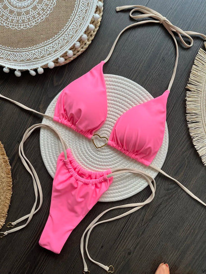 Sexy Halter Bikini Swimsuit  Brazilian Set