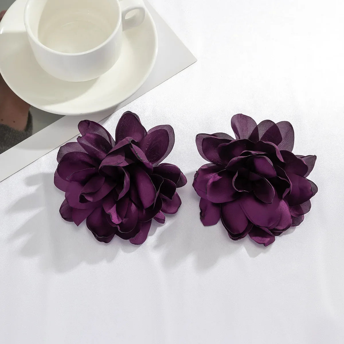 Exaggerated Big Flower Stud Earrings