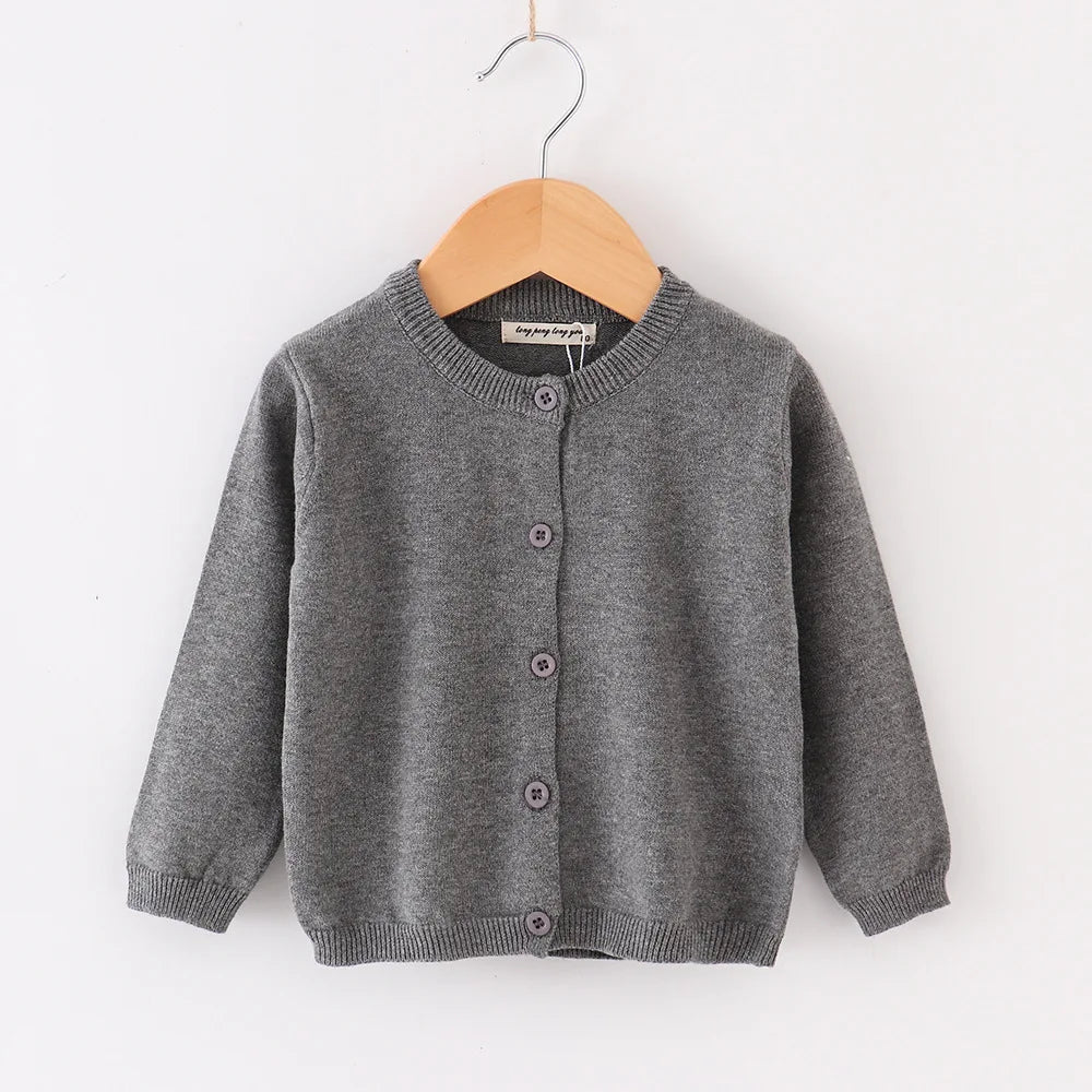 Spring Autumn Toddler Knit Cardigan Baby Soft Knitted Sweater Coat