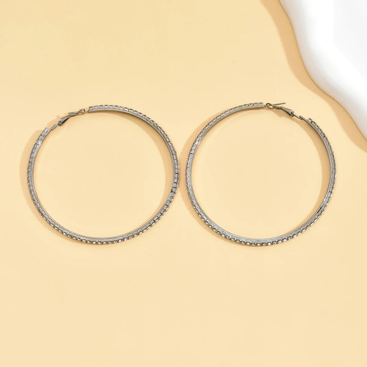 Circle earrings metal earrings