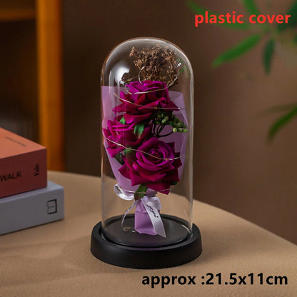 LED Galaxy Three Rose Artificial Flowers