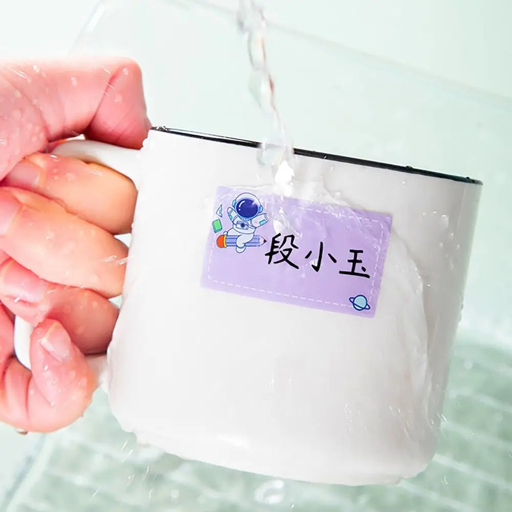 Cartoon Style Name Sticker Waterproof Handwritten Tag Sticker