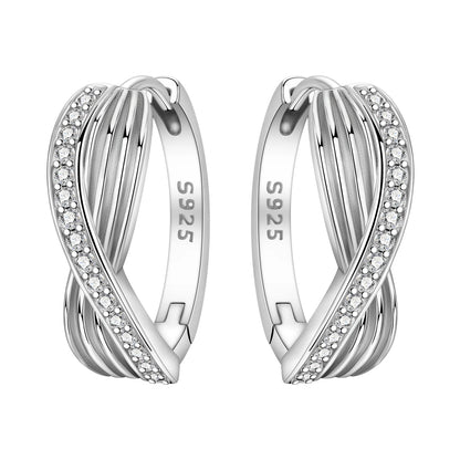 DANA 925 Sterling Multi-layer Hoop Earrings