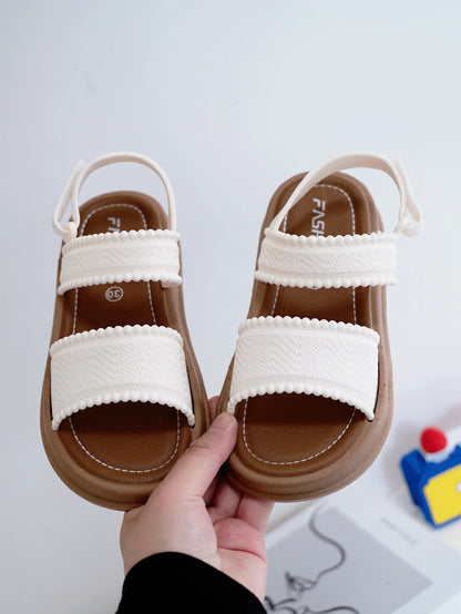 Girls Summer Bow Princess 3-14 Years Old Students Outside Versatile Sandals