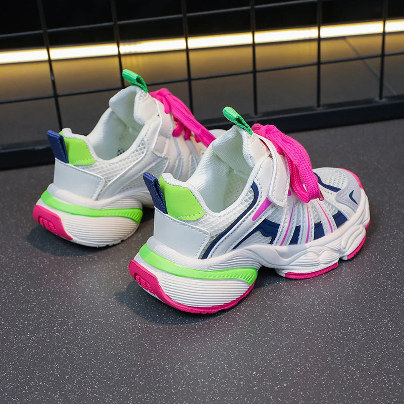 Mesh Breathable Chunky Non Slip Lace Up Sneakers