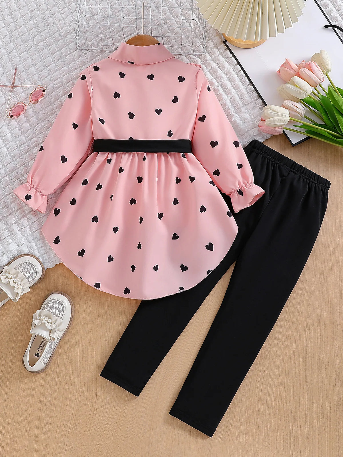 1 2 3 4 5 6 7 8 Years Spring Autumn Shirt + Bottoms Set