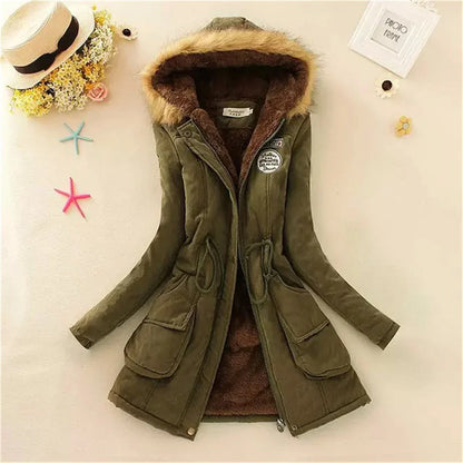 Fleece Lined Hood Down Puffer Jacket