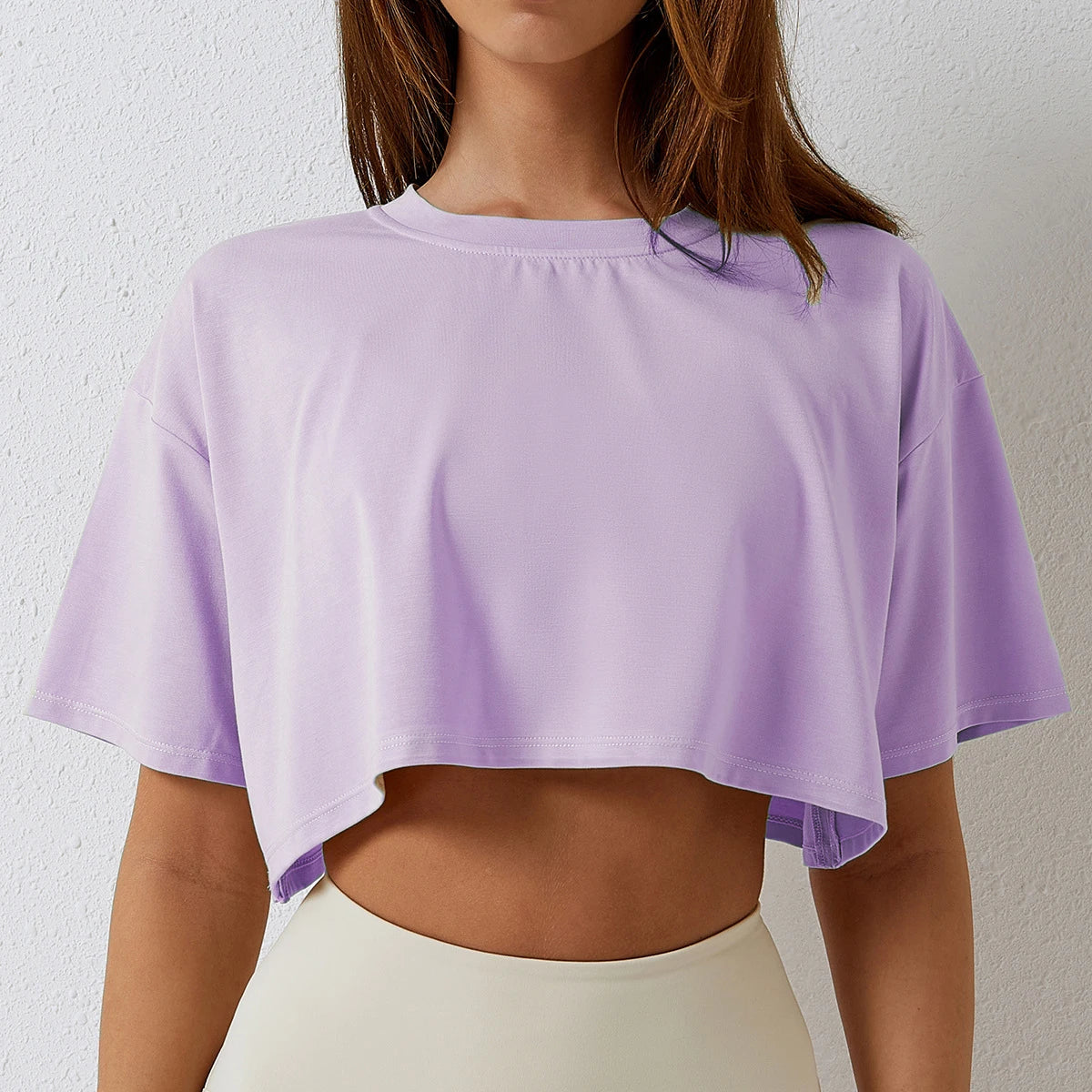 Cotton Short Sleeve Yoga Fitness T-shirt