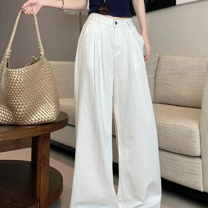 Y2K Korean Style High Waisted Wide Leg Jeans