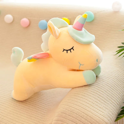 Cute Pony Plush Toy Rainbow Angel Unicorn Girl Heart Plush Doll