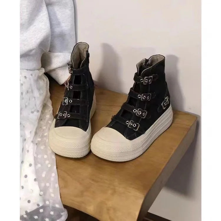 High Top Canvas Grace Waling Shoes