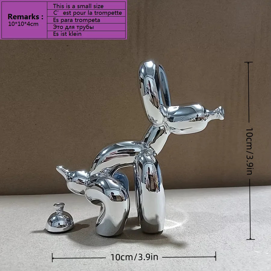 Modern Art Squat Balloon Dog Animal Decorative Statue