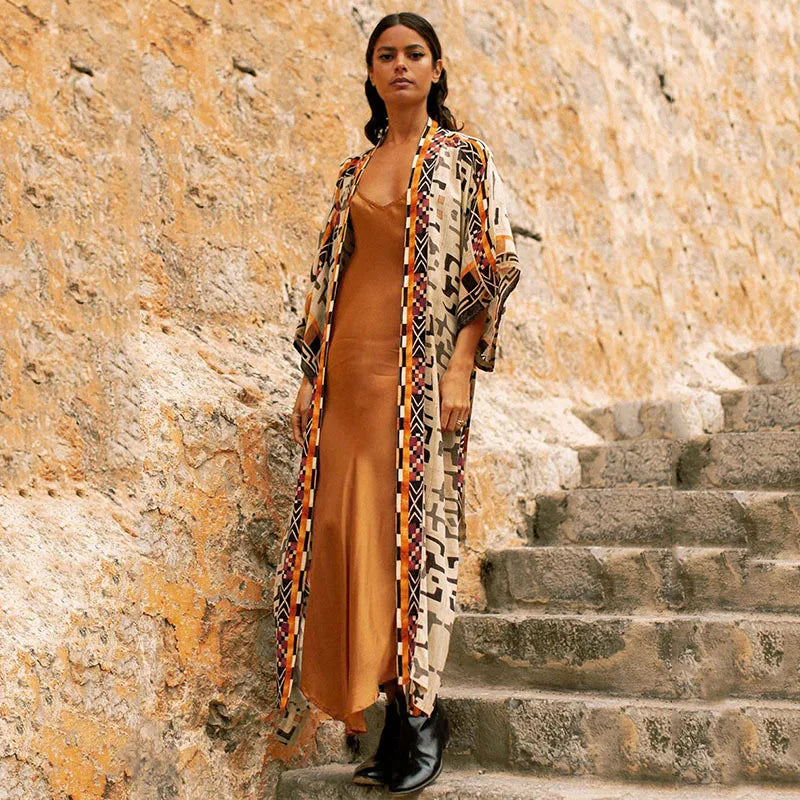 Swimsuit Beach Cover Up dress Sleeve Kaftan Beach Bikinis Cover