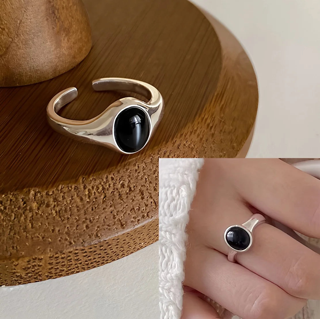 925 Sterling Silver Sparckling Moonstone Minimalist Handmade Ring