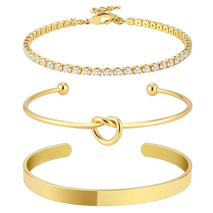 Zircon Chain Bangles Bracelets