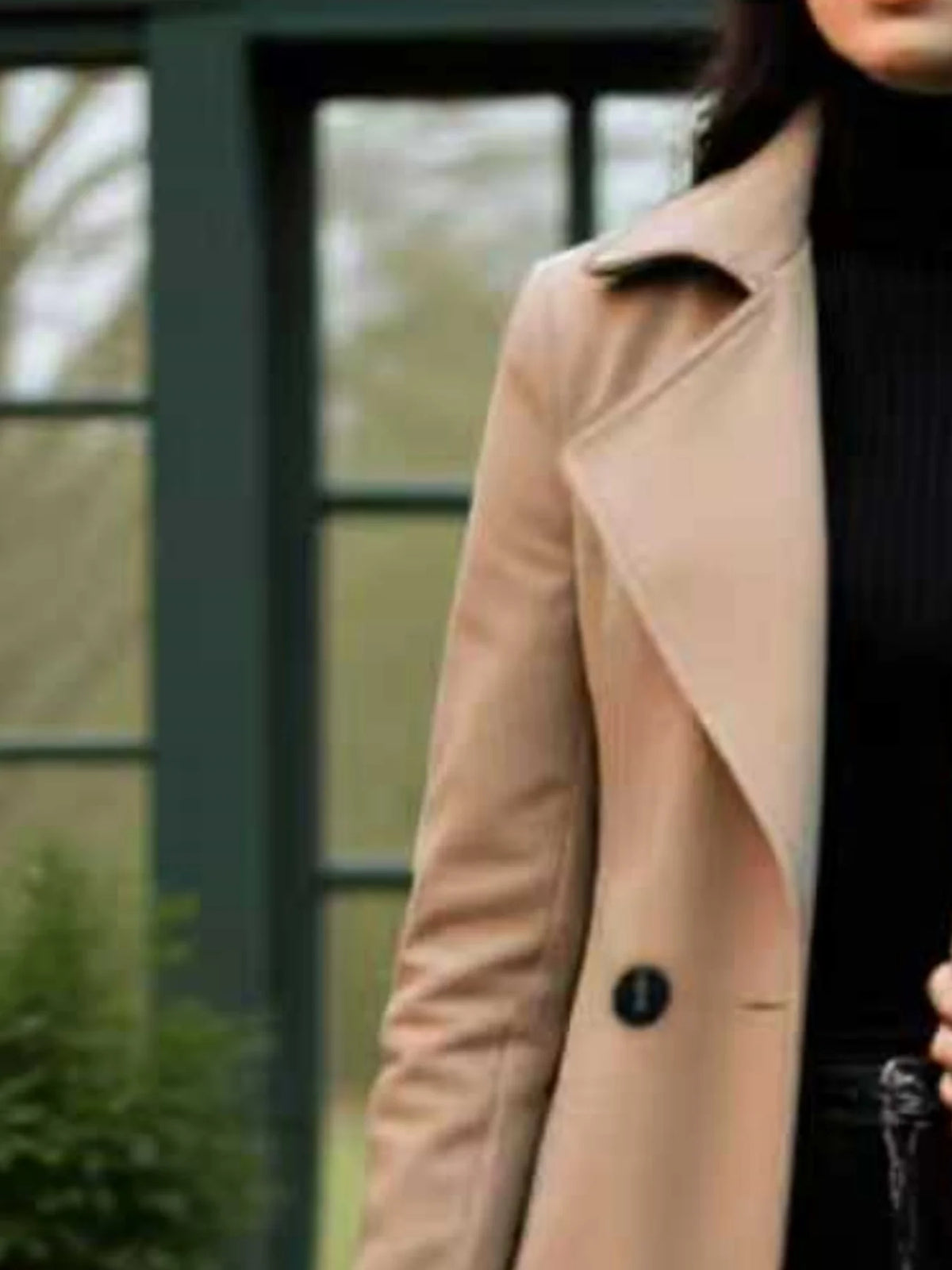 Thickened Double-Breasted Wool Outfit Trench Coat