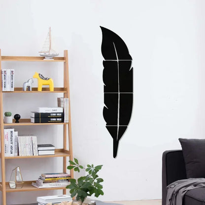 3D Dancing Feathers Mirror Wall Stickers
