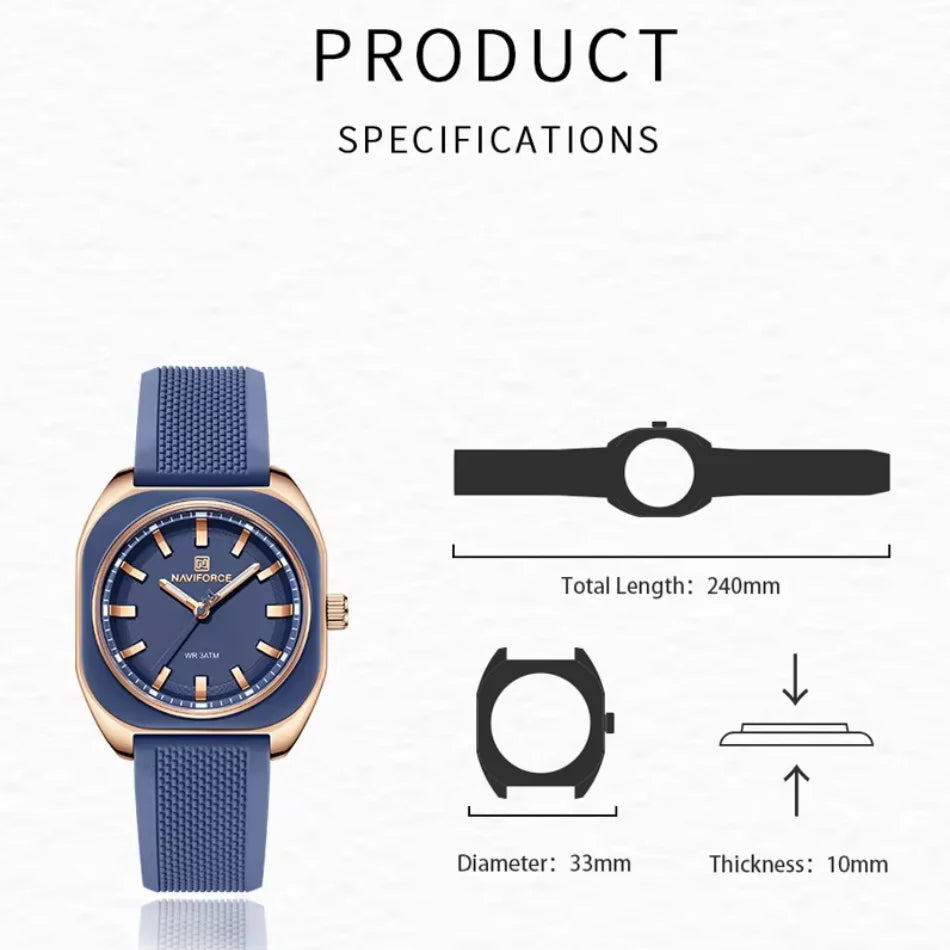 DANA Quartz Silicone Strap watch