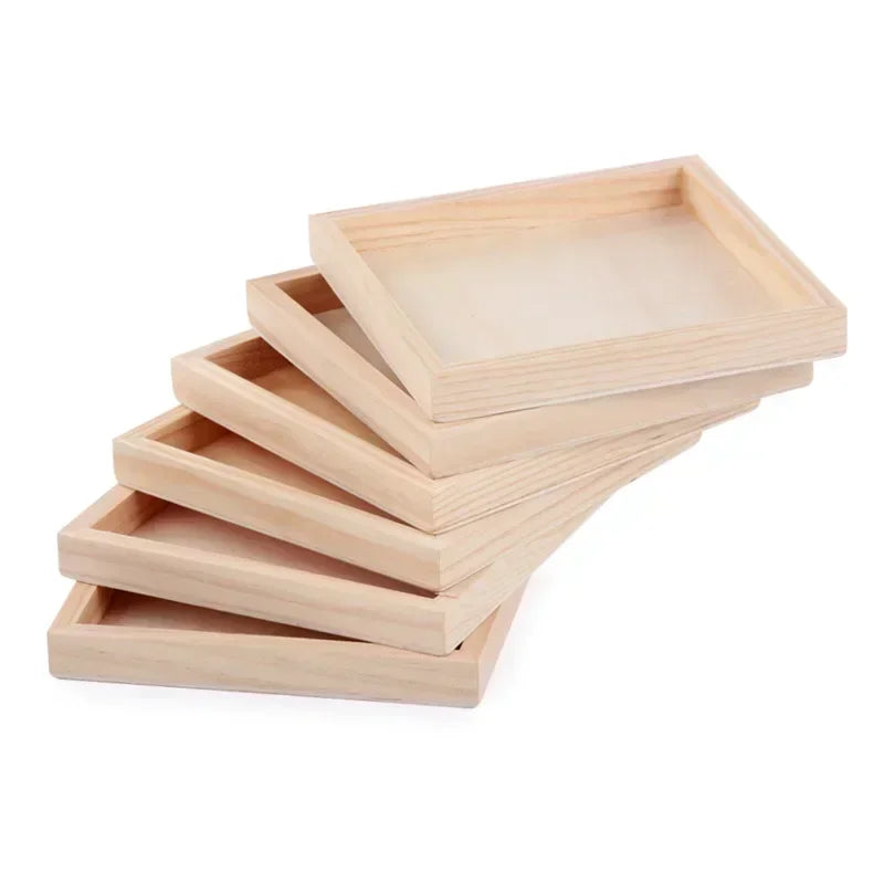 3D cube Wooden puzzle nine pieces six-sided wooden block tray