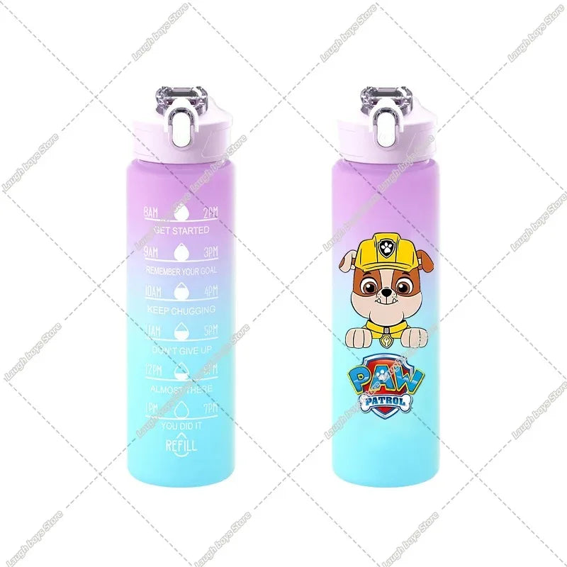 750ML PAW Patrols Gradient Color Water Cup Cartoon Print Drinking Bottle