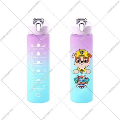 750ML PAW Patrols Gradient Color Water Cup Cartoon Print Drinking Bottle