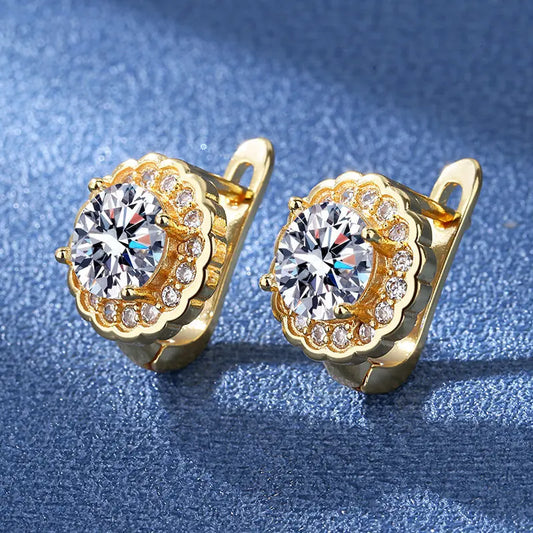 925 Silver Needle Princess Crystal Square Zircon Drop Earrings