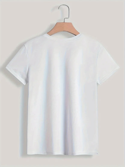 Y2k Paris Print T-shirt Short Sleeve