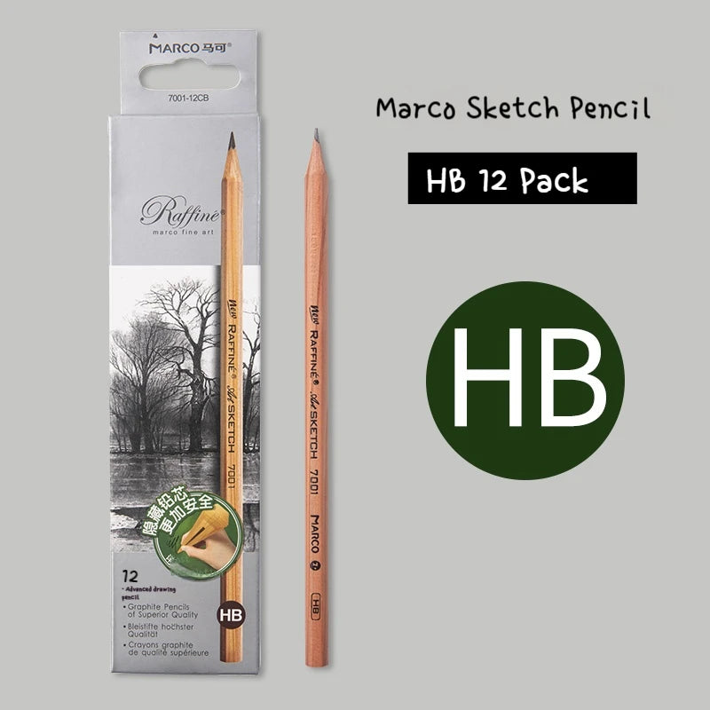 5/6/7/12 PCS Charcoal Graphite Sketch Pencils Set