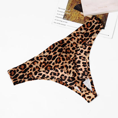 3PCS/Set Leopard Thongs Seamless Underwear Sexy Lingerie G-Strings