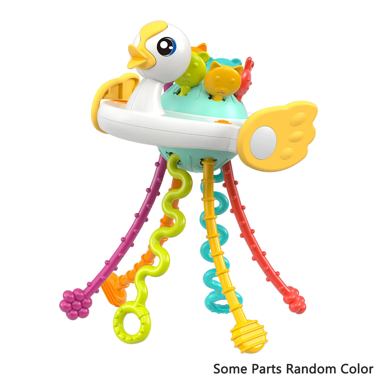 Activity Development Pull String Silicone Teething Rattle Educational Learning Toy