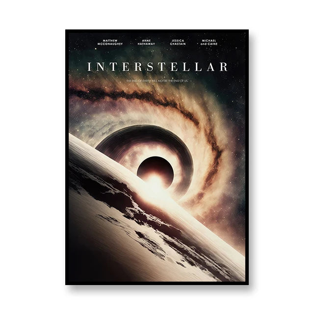Interstellar Movie Poster Astronaut Outer Space Canvas Wall Art Print