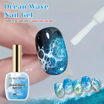 15ml Bubble Ocean Wave Gel White Gel Nail Polish Varnish UV LED Soak Off Gel