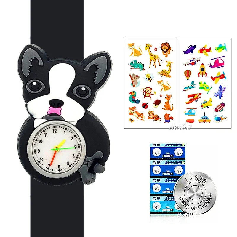 Slap Bracelet Clock Cartoon Kids Watches