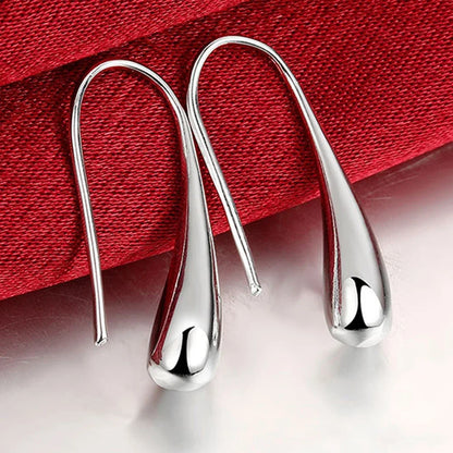 925 Sterling Silver Round Circle Hoop Earrings