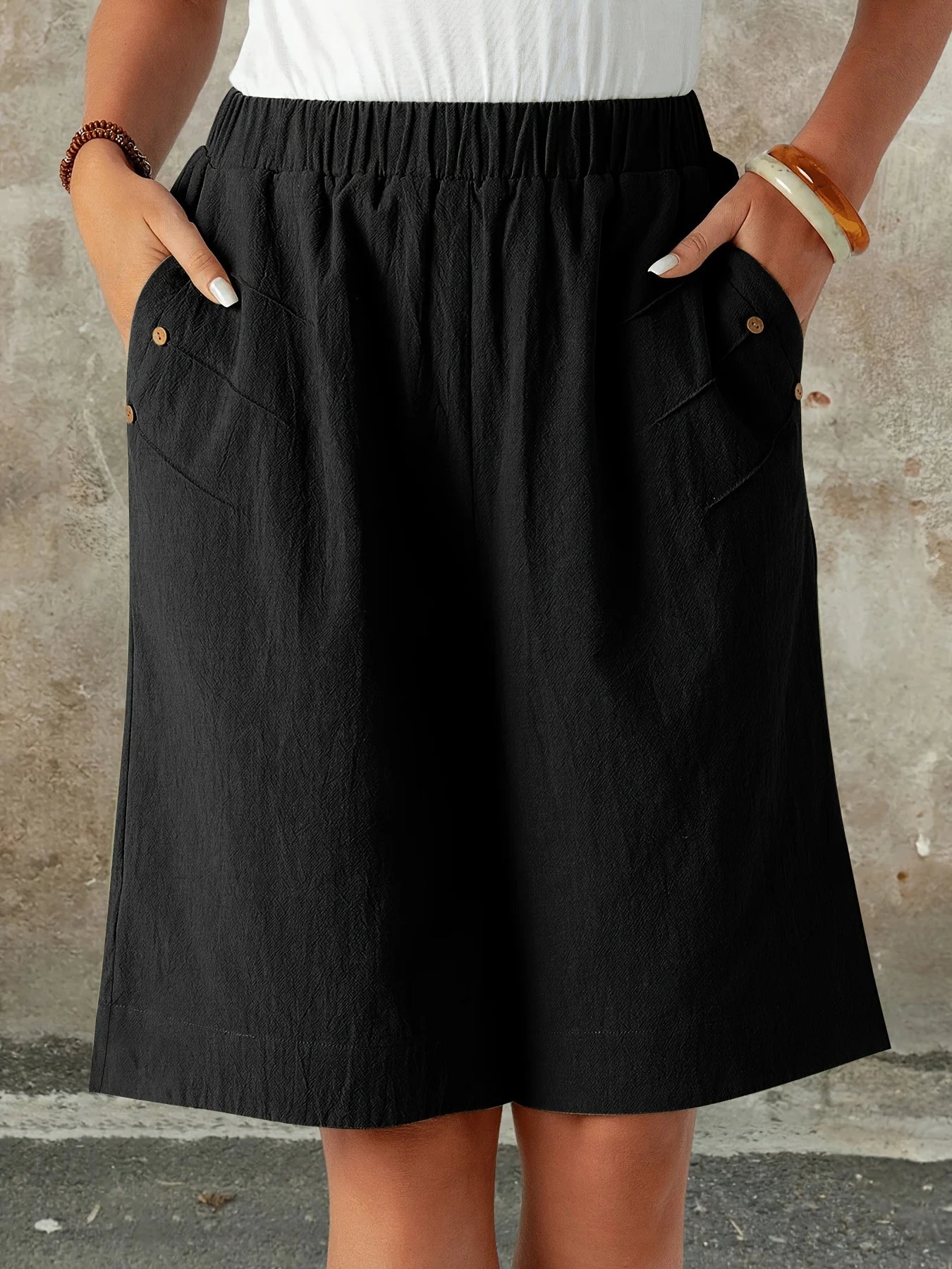 High Waist 5-Inch Casual Lounge Straight Leg Shorts