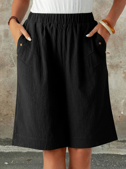 High Waist 5-Inch Casual Lounge Straight Leg Shorts