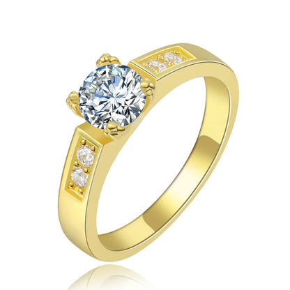 Double Fair 0.5 Carat Cubic Zircon Rose Gold Ring