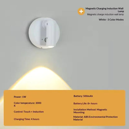 Magnetic Base USB Rechargeable LED Cordless Wall Light
