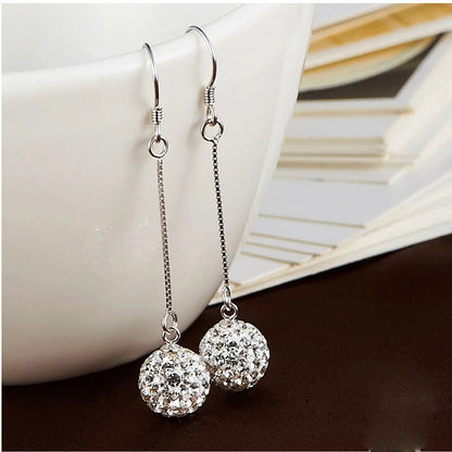 Gold Bridal Drop Simulated Pearl Crystal Statement Earrings