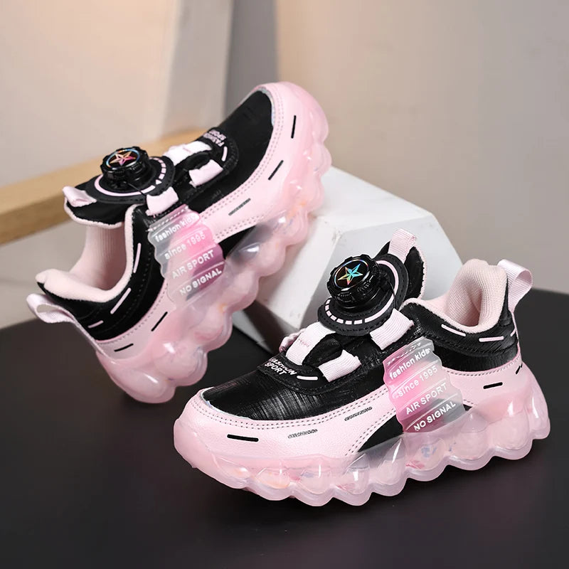 Anti-skid Leather Kids Running Sneaker