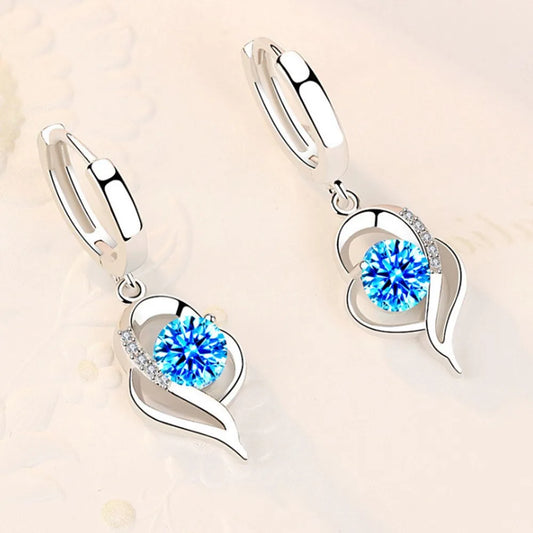 DANA 925 Sterling Crystal Zircon Earrings