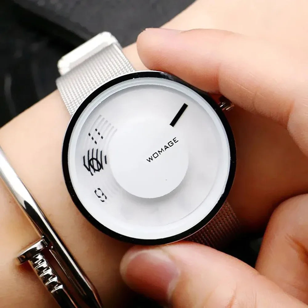 Unsex Mesh Steel Wrist Quartz Watches