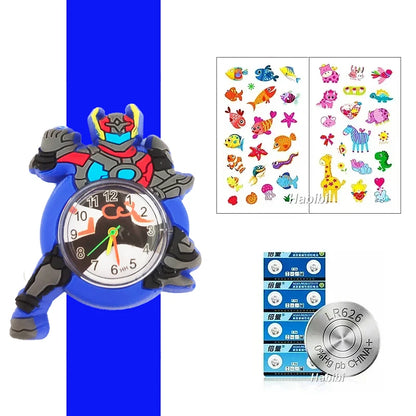 Slap Bracelet Clock Cartoon Kids Watches