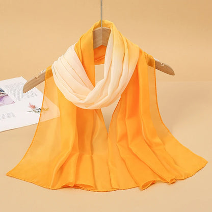 Chiffon Long Silk Scarf Turban